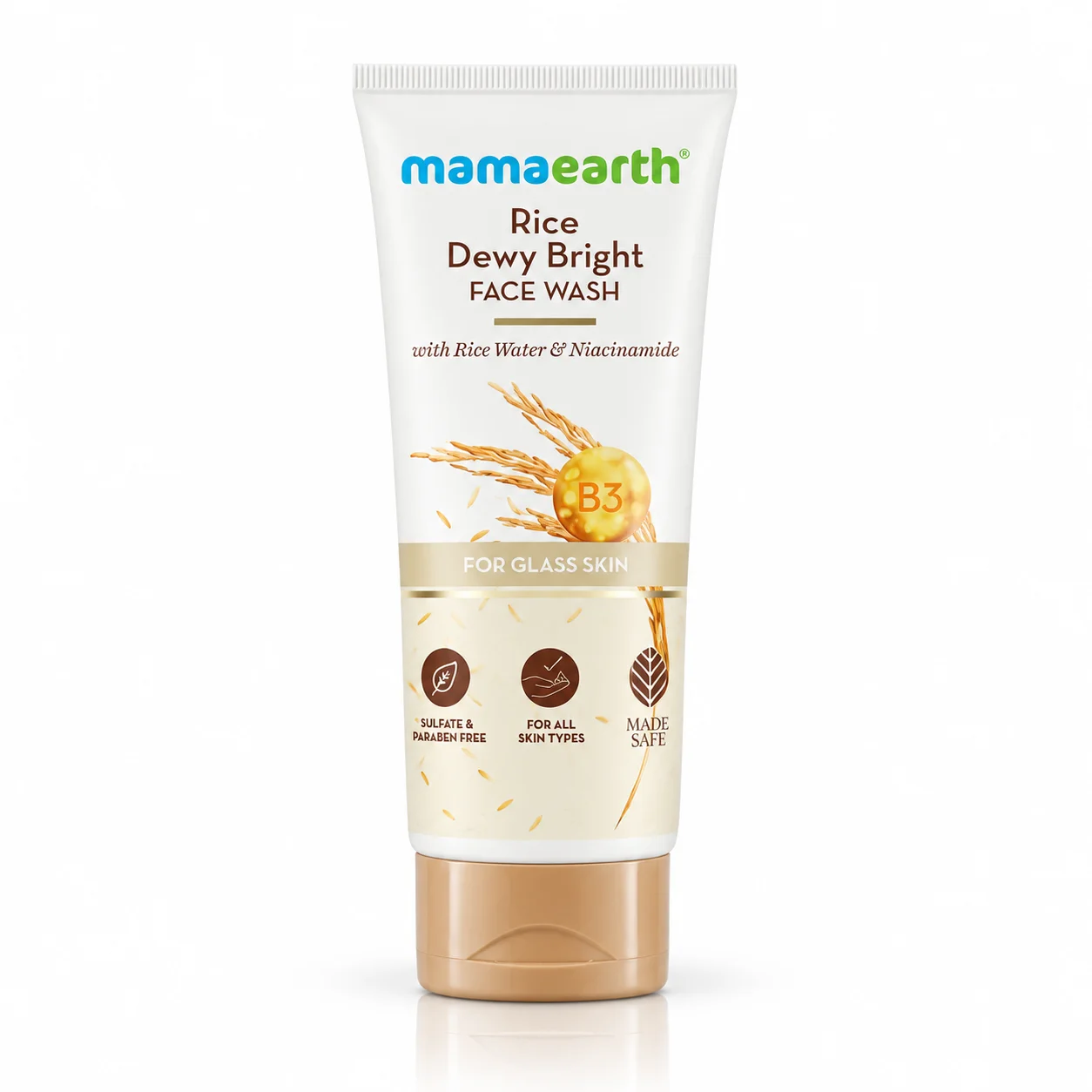 Mamaearth Rice Dewy Bright Face Wash with Rice Water & Niacinamide – 100ml - View 1