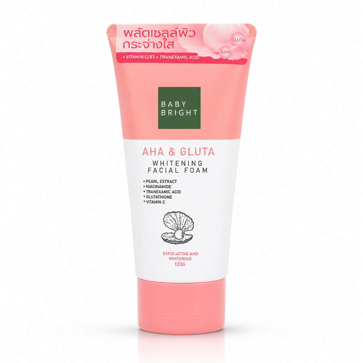Baby Bright AHA & Gluta Whitening Facial Foam (120g) - View 1