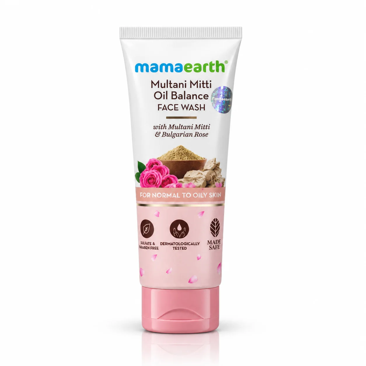 Mamaearth Multani Mitti Face Wash with Multani Mitti & Bulgarian Rose – 100ml - View 1