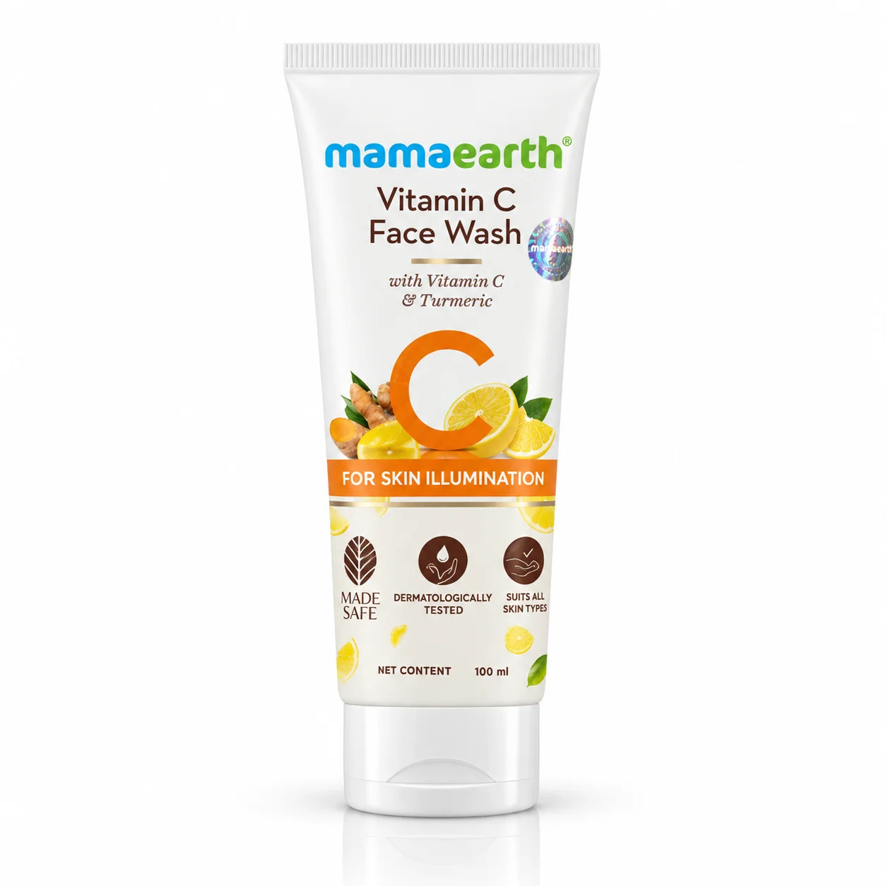 Mamaearth Vitamin C Face Wash with Vitamin C & Turmeric – 100ml - View 1