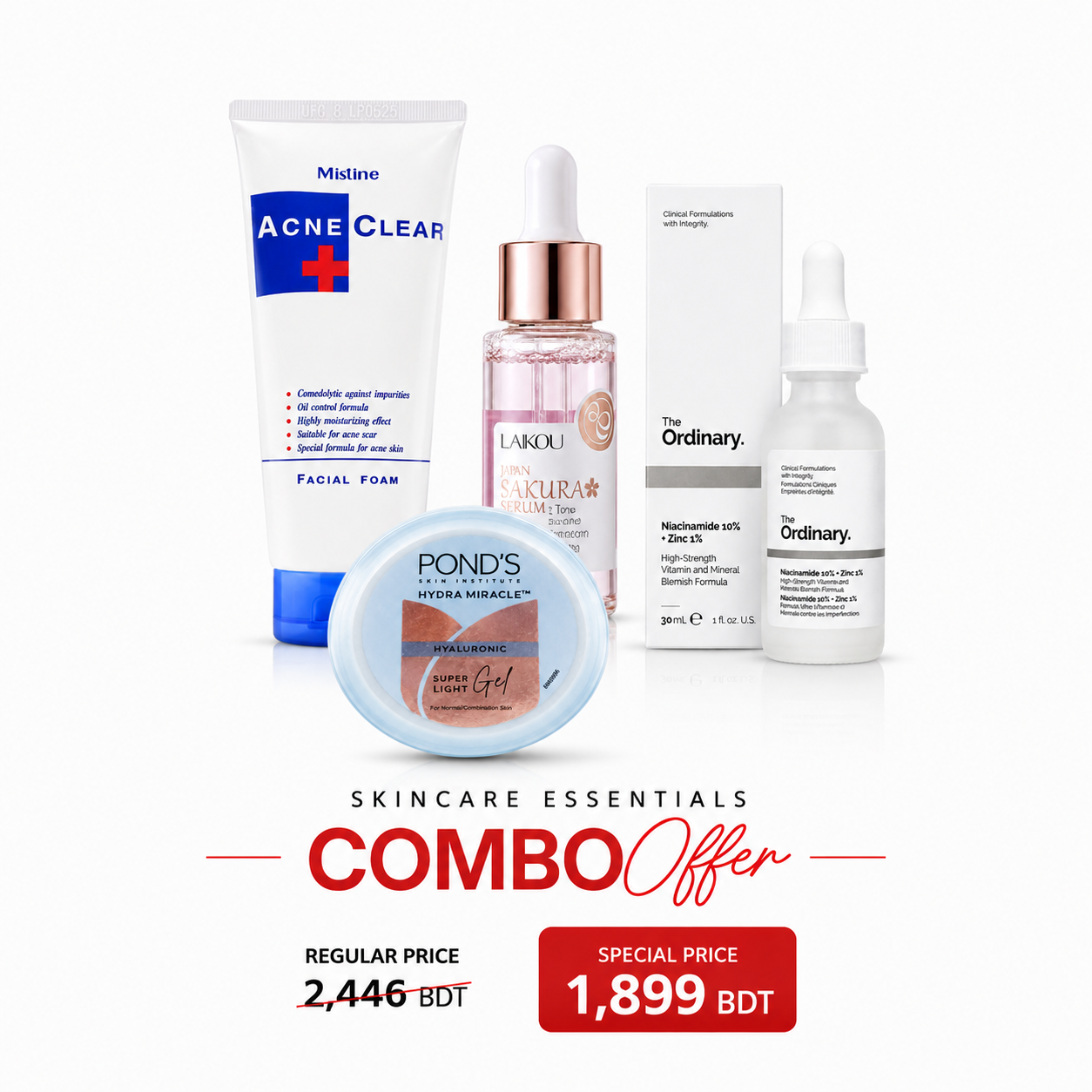 Female Complete Skincare Combo — 4-Step Daily Skin Solution - View 1